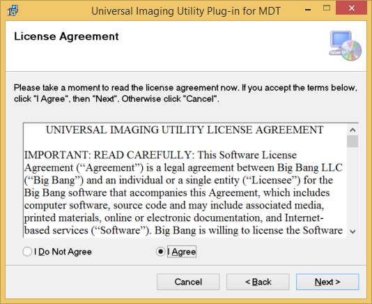 UIU MDT installation license