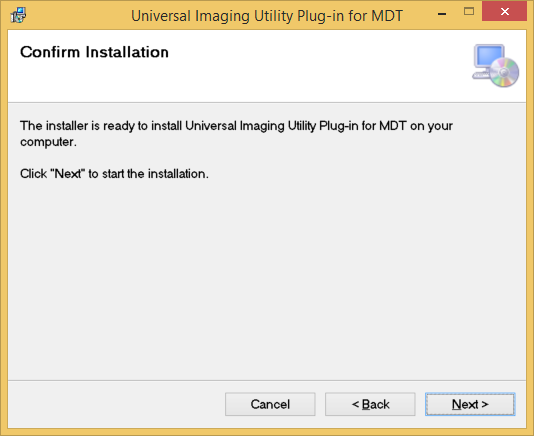 UIU MDT confirm installation