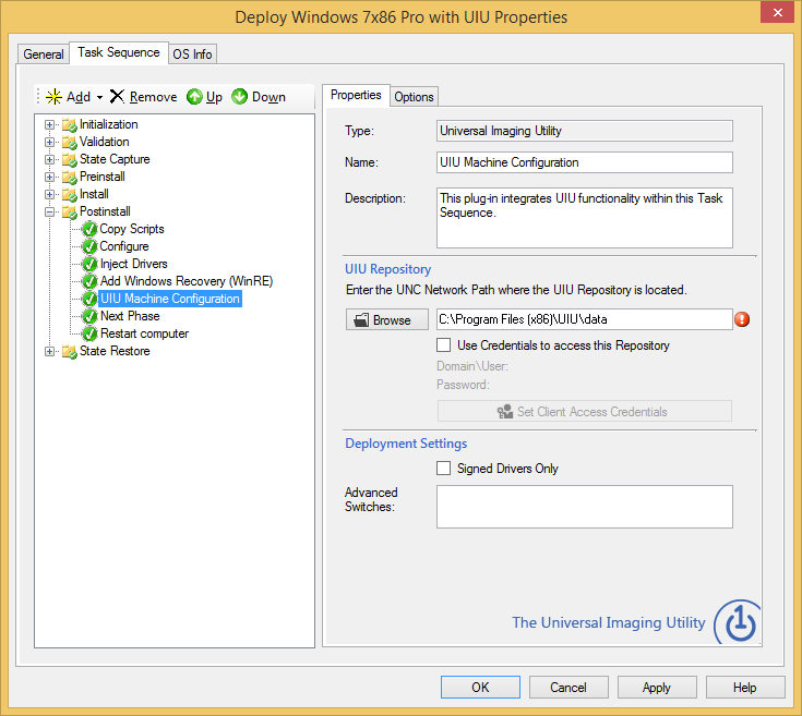 UIU MDT include machine configuration