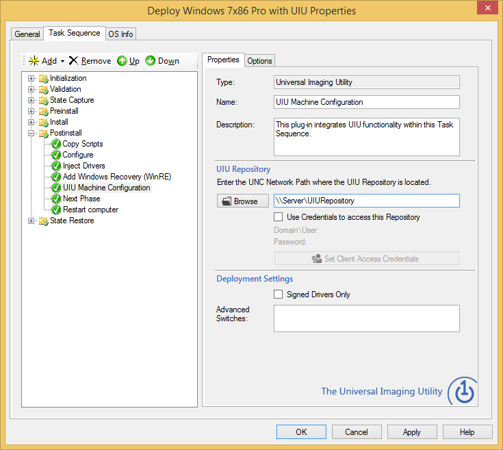 UIU MDT machine configuration