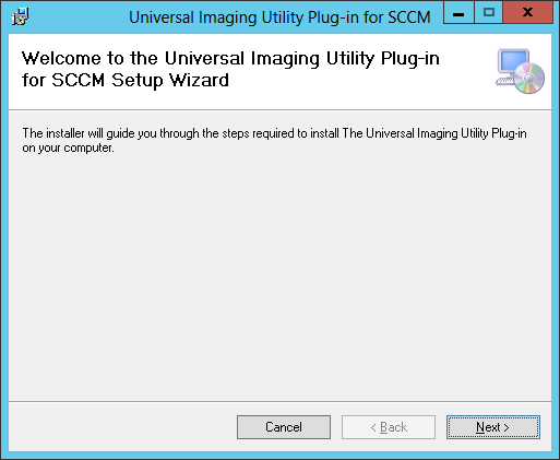 UIU SCCM install welcome