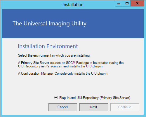 UIU SCCM environment