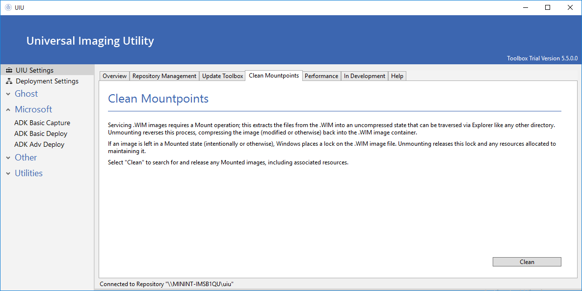 uiu settings overview