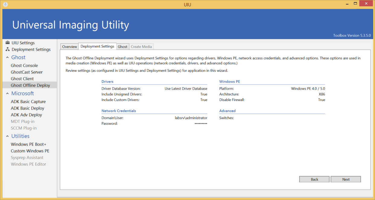 uiu ghost offline settings