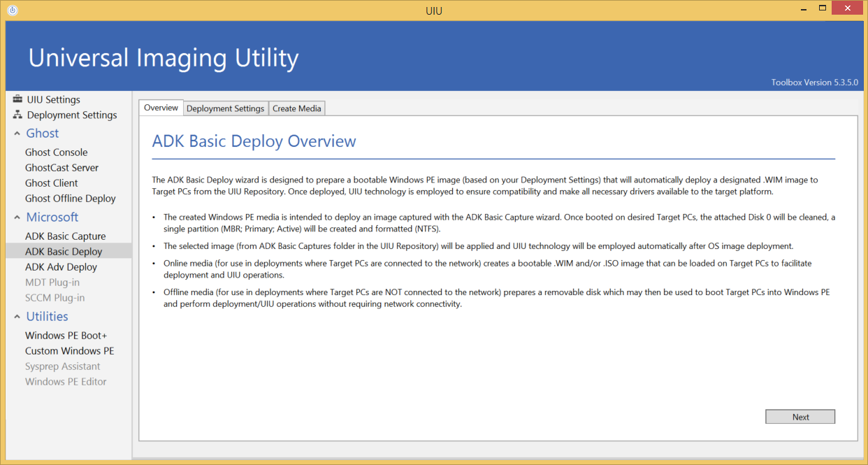 uiu adk deploy overview