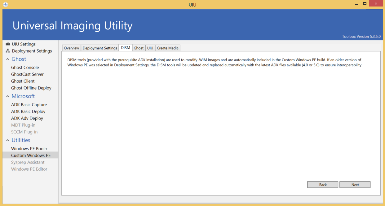 uiu custom winpe dism
