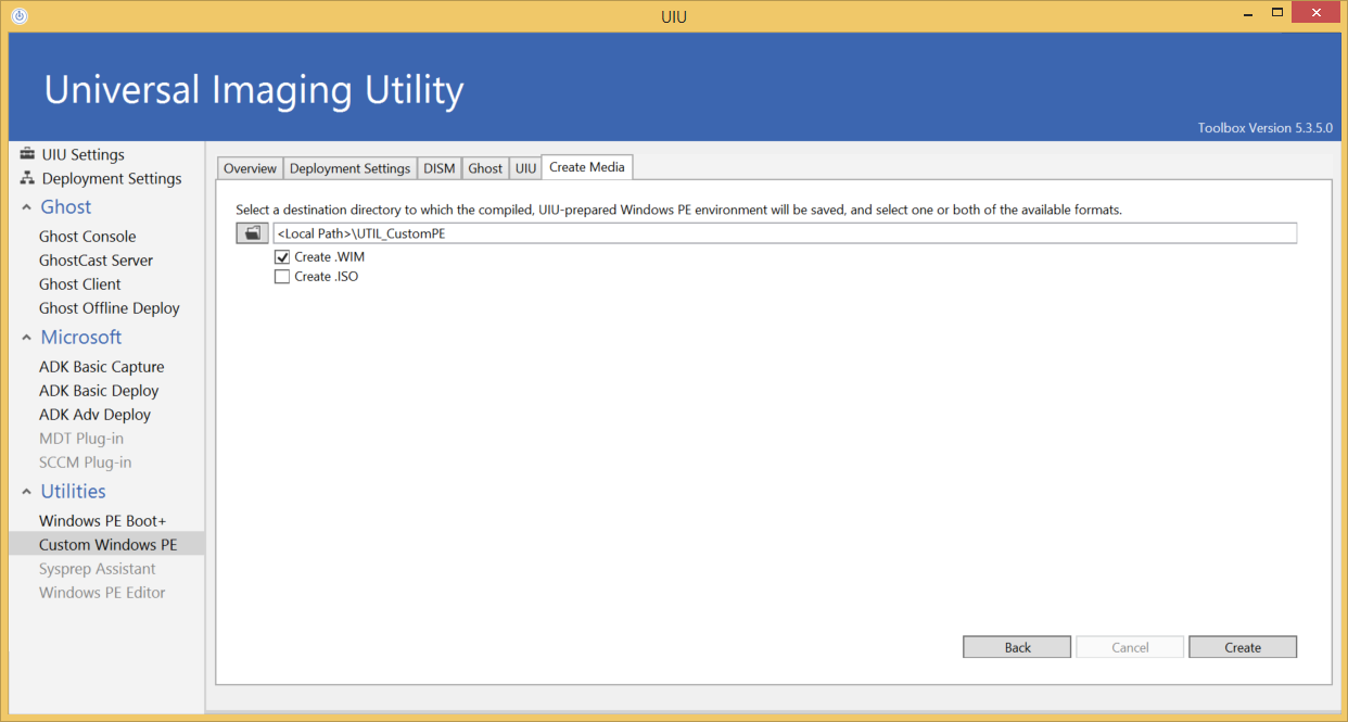 uiu custom winpe media