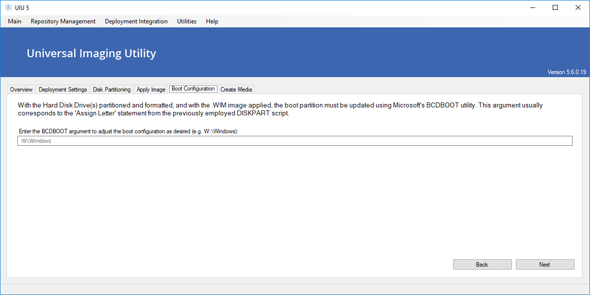 uiu adk advanced boot config